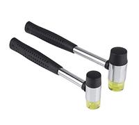 Akozon Martillo de Goma de Doble Cara para Manualidades, Plástico y Herramientas Compactos y de Doble Uso, Costura Ligera, Paquete de 2 (Juego de dos piezas de 25 mm + 30 mm)