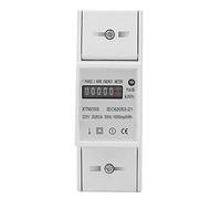 Akozon Medidor de energía de riel DIN 35mm 2P para Hogar Monofásico de 220 V 5(30) A 20(80) A 15(60) A Medidor KWh electrónico Medidor de vatios-hora(XTM35S)