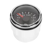 Akozon Medidor de Temperatura de 2 Pulgadas 40-120 ℃ con Alarma Ip67 12V/24V 0-190Ohm Sensor para de Refrigeración de Motor Marino de de Coche (marcar negro)