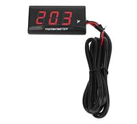 Akozon Medidor de Temperatura Digital para Motocicleta, Pantalla LCD Ultrafina de 12 V con Adaptador de Sensor de 18 Mm, Ajuste Universal para la Mayoría de Motocicletas, ABS Azul, Resistente Al