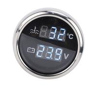Akozon Medidor Digital de Voltaje de Temperatura del Agua 2 en 1 de 52mm con Retroiluminación Blanca, Voltímetro de Temperatura del Agua para Coches, Vehículos Recreativos, Camiones y