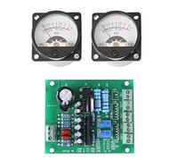 Akozon Medidor VU Medidor de panel VU 500μA 652 Ohm Grabación de luz de fondo cálida + Amplificador de nivel de audio con placa de controlador 2 piezas