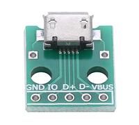 Akozon Micro USB a la Placa del Adaptador Dip, Micro USB Hembra Hembra a la Placa del Adaptador Dip 5 Pin 2.54mm Pitch 10pcs