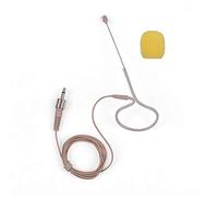 Akozon Micrófono de Condensador Ligero con Gancho para la Oreja, Conector de 3,5mm para Cámara DSLR, PC, Portátil, Video Chat