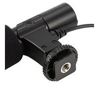 Akozon Micrófono de Condensador Portátil Ligero de Alto Rendimiento con Parabrisas para Cámara y Videocámara