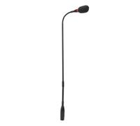 Akozon Micrófono de Cuello de Cisne de 23.2 Pulgadas Condensador de 3 Pines Rectivo Recto a Prueba de Viento con Micrófono de Aleación de Aluminio Indicador para Auditorio Gubernamental
