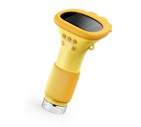 Akozon Microscopio de Mano de Pantalla de 2 Pulgadas con Cámara 2MP, 1000x Zoom, Imágenes HD en Tiempo Real, 8 Luces LED, Portátiles para Exploración de ENAL y Científico (Orange)
