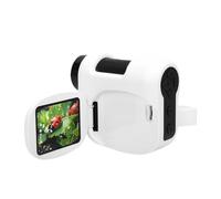 Akozon Microscopio de Mano para Niños, Pantalla Plegable a Color, 100-1600X, Cámara de Alta Definición, Microscopio para Observación (Blanco Negro)