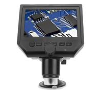 Akozon Microscopio Digital 600X Aumento de la Pantalla HD Auto Enfocando la Lupa de Soldadura para Trabajos de Reparación e Investigación Científica