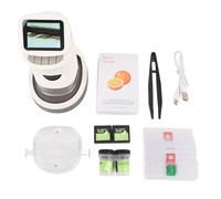 Akozon Microscopio Portátil con Pantalla de Color HD de 2 Pulgadas, Aumento de 100x-1000x, Iluminado LED, Incluye Kit de Diapositivas para Niños y Adultos, Observación de Biología