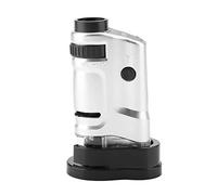 Akozon Mini Alcance de Bolsillo Iluminado Led con Zoom 20X 40X con Base Portátil Iluminada para Profesionales Aficionados