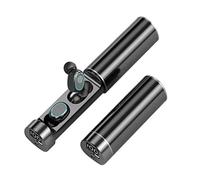 Akozon Mini Auriculares con Control Táctil, Pantalla LED, Diseño Resistente Al Agua, Ideales para Deportes y Actividades Al Aire Libre - Auriculares Deportivos Inalámbricos en Negro