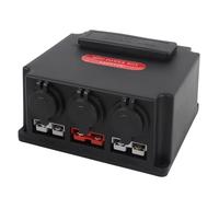 Akozon Mini Caja de Control de Distribución de Energía Centro de Energía de Batería Inteligente Multifuncional con USB para Camiones de Botes para Automóviles Remolques