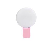 Akozon Mini Luz de Relleno con Clip para Teléfono con Brillo, Luz Selfie Recargable por USB para Transmisión en, Fotografía, Maquillaje, Videollamadas (Pink)