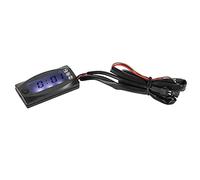 Akozon Mini Medidor Digital 3 en 1 para Motocicleta con Indicador de Voltaje de Temperatura y Pantalla de Tiempo, Alta Precisión a Prueba de Golpes para Motocicleta Atv Bike