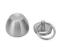 Akozon Mini Pastillero de Acero Inoxidable Duradero, Llavero Portátil con Colgante de Lata de Medicina de Metal, Pequeño Tarro de Medicina en Forma de Manzana, Organizador