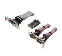Akozon Mini PCIe Combo Serial Parallel Expansion Card, Express to Printer LPT Port RS232 Com Adapter 6Gbs 2 RS 232 1 DP25 Pin para Impresoras Escáneres PlottersMini PCI