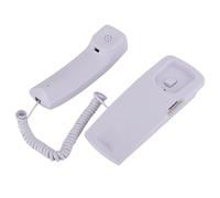 Akozon Mini Teléfono de Pared T555 con Identificador de Llamadas LCD y Retroiluminación para Uso en el Hogar, la Oficina y el Hotel: Diseño Que Ahorra Espacio (White)