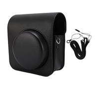 Akozon Mini41 Camina Instantánea Case de Protección Bolsa de Cámara Retro con Correa de Hombro Litchi PU PU Cuero Flip Tapa (Black)