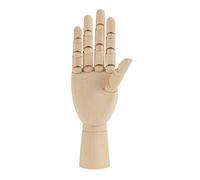 Akozon Modelo de Mano de Madera con Dedos Flexibles Modelo de Maniqui de Mano Derecha Articulado de Madera Regalo Arte Alternativos (Mano Derecha de 10 Pulgadas)