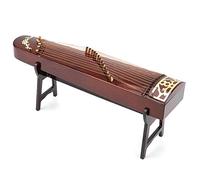 Akozon Modelo Guzheng de Madera en Miniatura Hecho a Mano, 16 Cm, Instrumento de Cítara Tradicional China para Decoración del Hogar y Musical