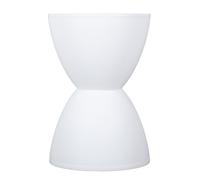 Akozon Modern Warglass en Forma de Reloj de con Elegante Mesa Redonda para Cambiar de Zapato y Uso en el Hogar (White)