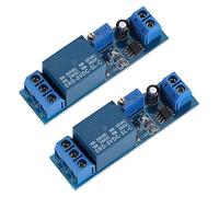 Akozon Módulo de relé Ne555 de 2 Uds, Retardo de Tiempo Ajustable de 0 a 10 Segundos para Aplicaciones de 5V