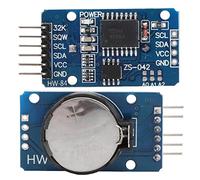 Akozon Módulo de Reloj en Tiempo Real I2C de Alta Precisión At24C32 con Compensación de Año Bisiesto de Batería