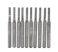 Akozon Molino de extremo cuadrado de carburo 10pcs 2mm Fresas de extremo de carburo cementado Broca para tallar brocas Cortador SMT/CNC/PCB