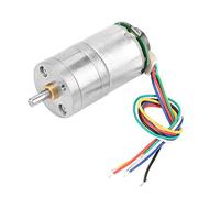 Akozon Motor de Engranaje de Codificador de CC de 12V (25ga-310-128) con Engranajes Metálicos, Velocidad Ajustable, Ideal para Abridores de Ventanas y Puertas (DC12 30 RPM)