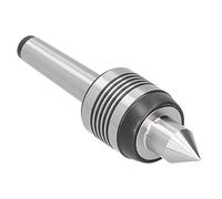 Akozon Mt2 Live Center Centro de Accionamiento de Torno Giratorio de Cono Morse Acero de Alta Velocidad de 5 Ranuras Acero 40Cr Precisión de 0,01 Mm para Torno Cnc Carpintería
