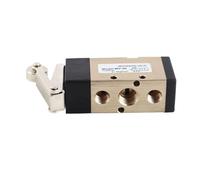 Akozon MV 09 Válvula de Inversión Neumática Válvula Mecánica de Palanca de Rodillo de 2 Posiciones y 5 Vías 1/4 pulg. PT, de Tracción Manual Neumática de 2 Posiciones y 5 Vías Mecánica Tipo Rodillo