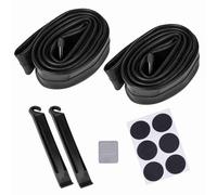 Akozon Neumático Interior de Tubos de Bicicleta de Montaña 26X1.75/2.125 con Kit de Parche de Palancas de Neumáticos y Escofinas de Metal para Absorción de Impactos y Reparación de Pinchazos de 26