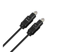 Akozon Nuevo Cable óptico Digital de OD2,2 Mm, TosLink Macho a Macho, Ideal para Sistemas de DVD, CD y Cine en Casa (2m)