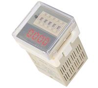 Akozon O111ROM DH48J 8A Relé Contador Temporizador Digital LCD - Relé de Retardo de 8 Pines con Rango de Conteo 0-999900 para Control de Precisión en Aplicaciones Variadas (12VAC/DC)