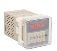 Akozon O111ROM DH48J 8A Relé Contador Temporizador Digital LCD - Relé de Retardo de 8 Pines con Rango de Conteo 0-999900 para Control de Precisión en Aplicaciones Variadas (220VAC)