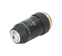 Akozon Objetivo Acromático Latón Cromado Lente de Objetivo de Microscopio 20X Interfaz 20,2 Mm, 20X Lente de Acromático de Latón Estándar Transparente Rosca de 20 Mm Biológico