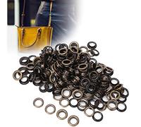 Akozon Opos de Latón de Doble Cara de 100 Piezas con Lavadoras Accesorios de Deco de 10 Mm para Cuero, Bolsos, Cinturones y Manualidades (Latón antiguo)