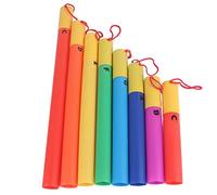 Akozon Orff Sound Tube Kit 8 Piezas Instrumento Musical para Niños Herramienta de Percusión de Plástico para Educación Musical Juego y Ritmo Corporal con Tubos de Octava Coloridos
