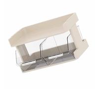 Akozon Organizador de Bolsas de té: Estante de Almacenamiento Blanco Crema Multicapa para Barra de Oficina, Organizador de Escritorio para Cápsulas de café y Bolsas de té, Solución para Encimera que