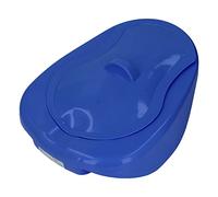 Akozon Orinal de Enfermería con Tapa - Orinal Resistente para Adultos Mayores Encamados, Diseño Ergonómico con Muesca, Ideal para Uso Doméstico y Hospitalario (Azul Oscuro)