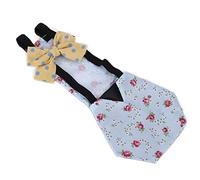 Akozon Pañales de Pollo con Pajarita - Pañales de Ganso de Pollo para Mascotas Limpieza Interior (L Blue)