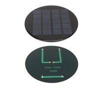 Akozon Panel de Células Solares Redondo, 1,1 W, 5 V, 120 Mm, Batería Recargable de 3,7 V, Módulo de Células Solares de Silicio Policristalino Pequeño