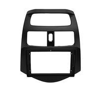 Akozon Panel de Fascia de Radio Estéreo para Tablero 2 DIN, Marco Embellecedor de Repuesto para Bisel de Tablero de Navegación ABS Negro Mate para Vehículos Compactos Hatchback