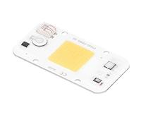 Akozon Panel de Lámpara con Chip LED COB de 20W/30W/50W 220V, Luz Blanca Cálida de Espectro Completo para Bricolaje, Ahorro de Energía, Iluminación Interior y Exterior (Luz cálida 50W)