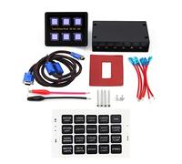 Akozón Panel de Pantalla Táctil, 12V / 24V Panel de Interruptor de Pantalla Táctil Universal Panel de Control de Pantalla Táctil de 6 Entradas Panel de Interruptor LED para Coche Barco