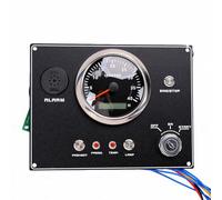 Akozon Panel de Tacómetro para Barcos, Medidor de RPM de Motor Marino de 0 a 4000 RPM con Función de Alarma para Yates, Lanchas Rápidas (Esfera negra CX9601-4K)