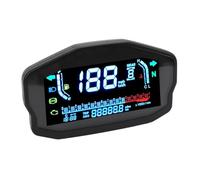 Akozon Panel Digital para Motocicleta DC8-12V Velocímetro Odómetro Tacómetro RPM Calibre Reemplazo para 2 4 Cilindros con Sensor, Pantalla LCD de Alta Visibilidad, Carcasa ABS (Con sensores)