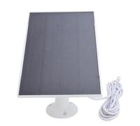 Akozon Panel Solar Akozon 8W para Cámaras de Alimentación de Aves y Timbres, IP66 Impermeable, Soporte Ajustable de 360 °, Carga C y Micro USB para Uso Exterior (White)