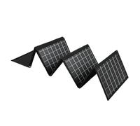 Akozon Panel Solar Plegable Portátil de 40 W, 5 Pliegues, con Doble Salida USB+CC para Senderismo Al Aire Libre, Camping, Mochilero, Dispositivo de Carga Solar Ligero (50W)